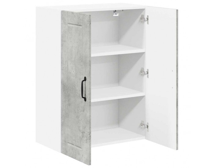 Sonata H Горен кухненски шкаф с рафт Циментено сиво 60 x 31 x 80 см