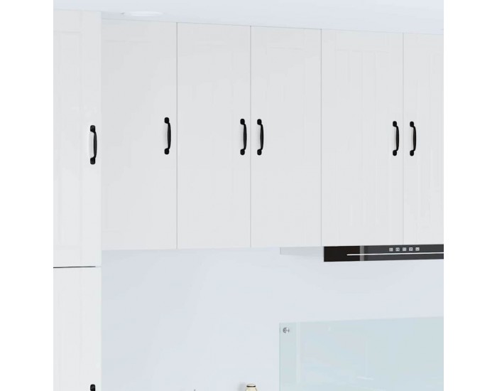 Sonata H Горен кухненски шкаф с рафт Лъскаво бяло 60 x 31 x 80 см