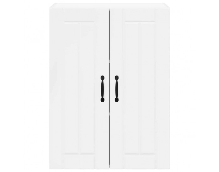 Sonata H Горен кухненски шкаф с рафт Лъскаво бяло 60 x 31 x 80 см