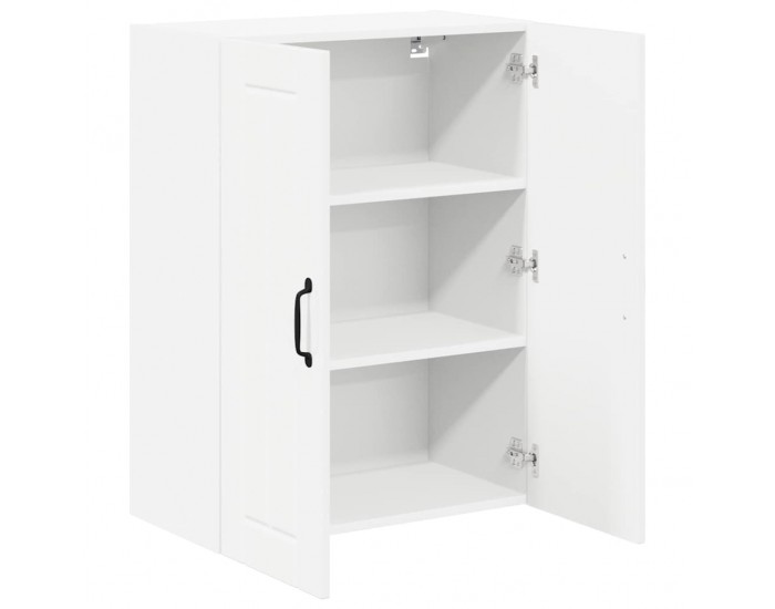 Sonata H Горен кухненски шкаф с рафт Лъскаво бяло 60 x 31 x 80 см