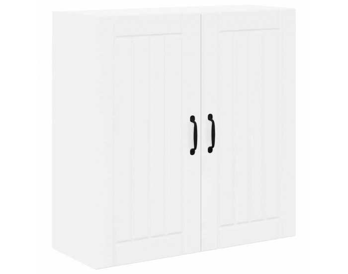 Sonata H Горен кухненски шкаф с рафт Лъскаво бяло 80 x 31 x 80 см