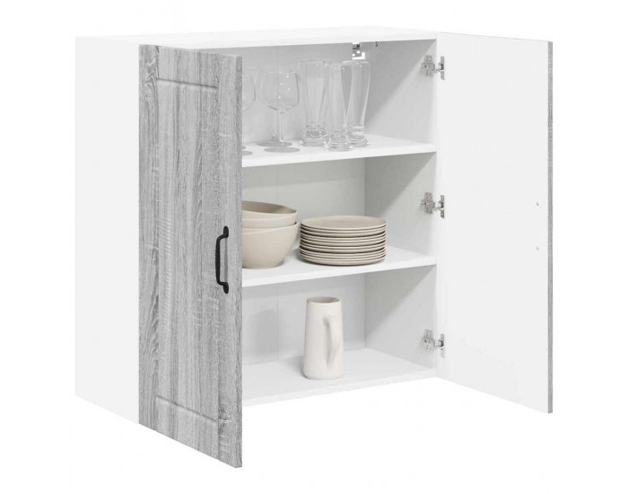 Sonata H Горен кухненски шкаф Сив Сонома 80 x 31 x 80 см Инженерно дърво