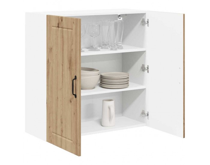 Sonata H Горен кухненски шкаф с рафт Дъб 80 x 31 x 80 см Инженерно дърво