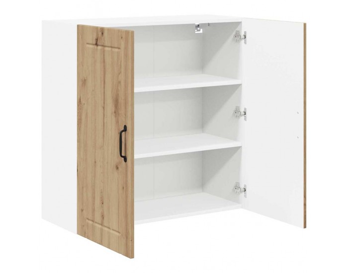 Sonata H Горен кухненски шкаф с рафт Дъб 80 x 31 x 80 см Инженерно дърво