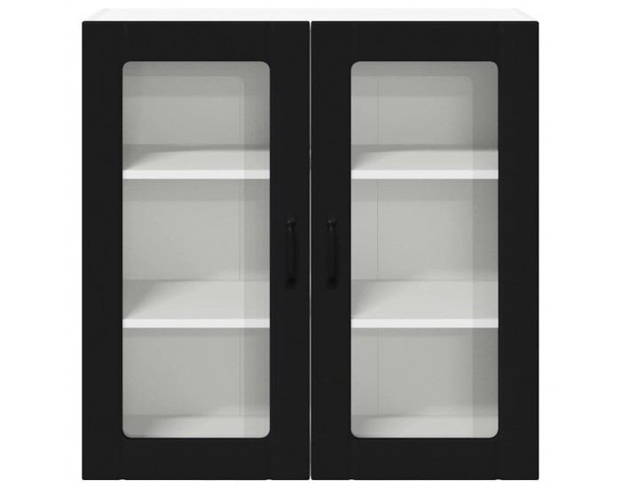 Sonata H Горен кухненски шкаф Черно 80 x 31 x 80 см Инженерно дърво