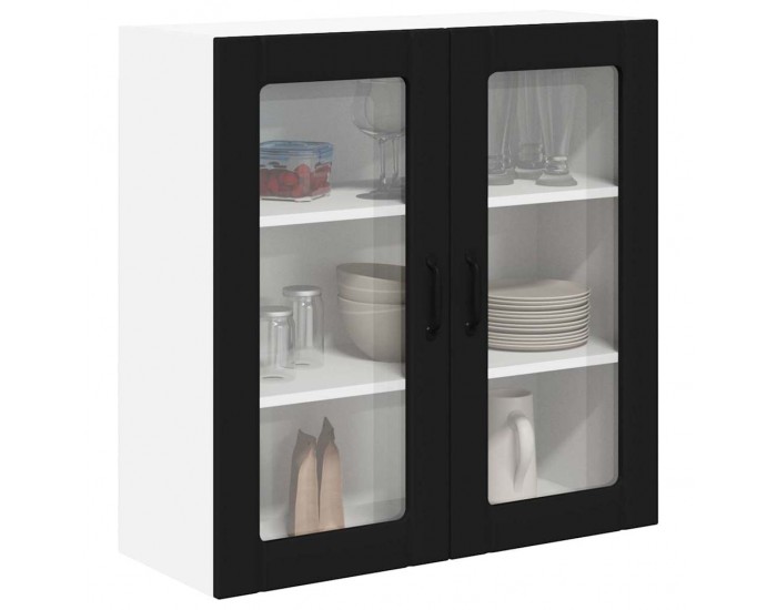 Sonata H Горен кухненски шкаф Черно 80 x 31 x 80 см Инженерно дърво