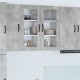 Sonata H Горен кухненски шкаф с рафт Циментено сиво 80 x 31 x 80 см