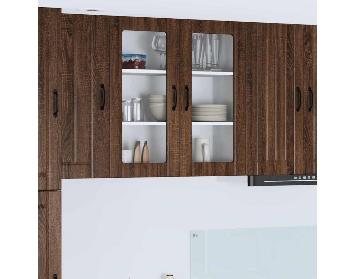 Sonata H Горен кухненски шкаф Кафяв дъб 80 x 31 x 80 см Инженерно дърво