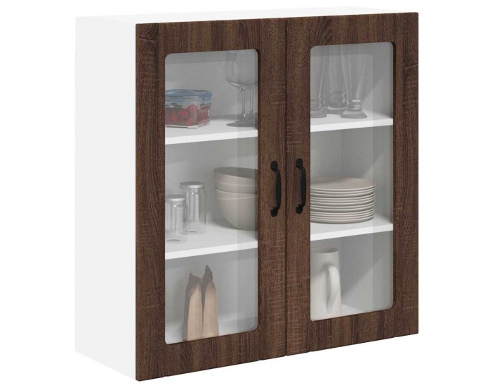 Sonata H Горен кухненски шкаф Кафяв дъб 80 x 31 x 80 см Инженерно дърво