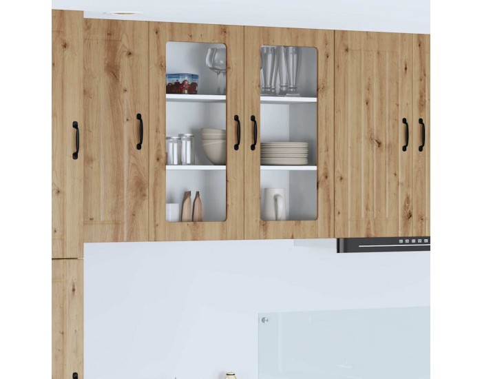 Sonata H Горен кухненски шкаф с рафт Дъб 80 x 31 x 80 см Инженерно дърво