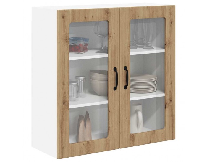 Sonata H Горен кухненски шкаф с рафт Дъб 80 x 31 x 80 см Инженерно дърво