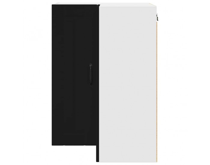 Sonata H Горен кухненски шкаф Черно 57 x 57 x 80 см Инженерно дърво