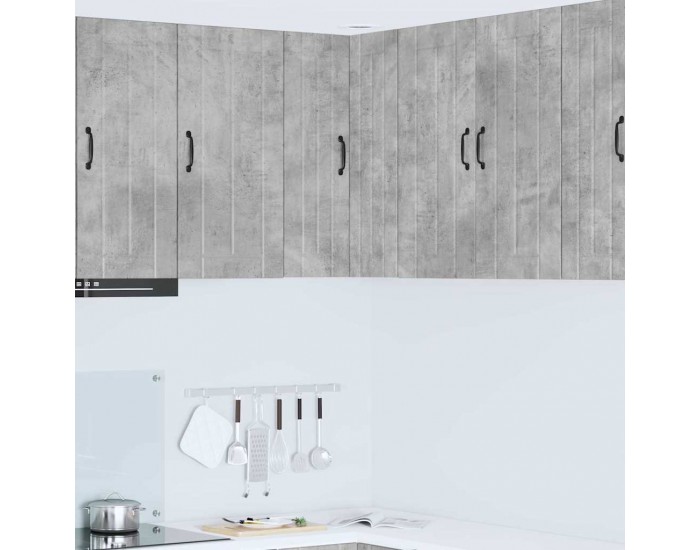 Sonata H Горен кухненски шкаф с рафт Циментено сиво 57 x 57 x 80 см