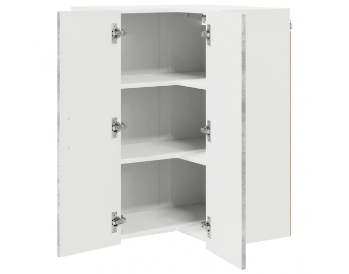 Sonata H Горен кухненски шкаф с рафт Циментено сиво 57 x 57 x 80 см