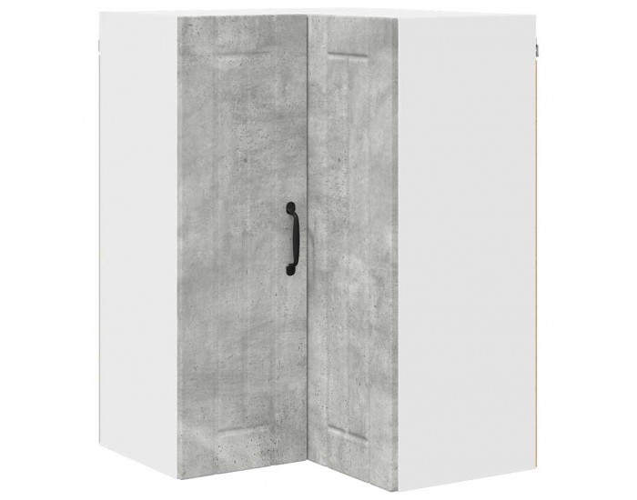 Sonata H Горен кухненски шкаф с рафт Циментено сиво 57 x 57 x 80 см