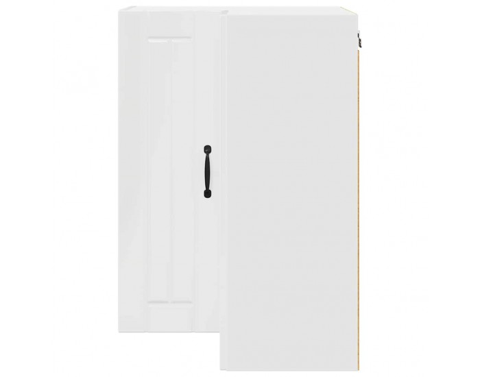 Sonata H Горен кухненски шкаф с рафт Лъскаво бяло 57 x 57 x 80 см