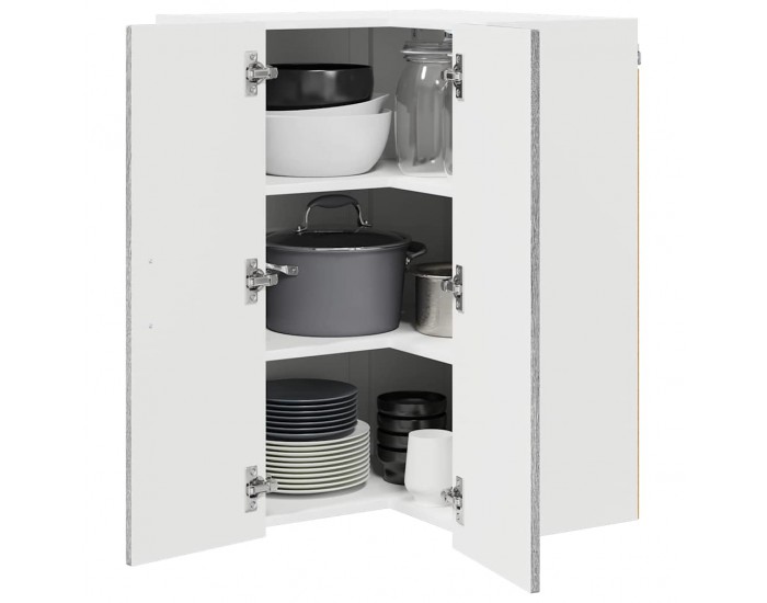 Sonata H Горен кухненски шкаф Сив Сонома 57 x 57 x 80 см Инженерно дърво