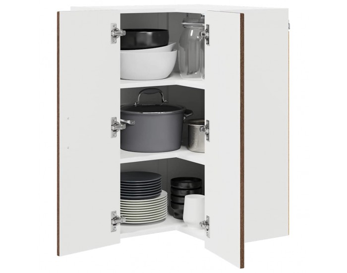 Sonata H Горен кухненски шкаф Кафяв дъб 57 x 57 x 80 см Инженерно дърво