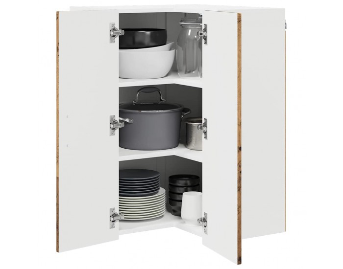 Sonata H Горен кухненски шкаф с рафт Старо дърво 57 x 57 x 80 см