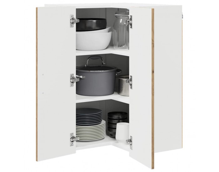 Sonata H Горен кухненски шкаф с рафт Дъб 57 x 57 x 80 см Инженерно дърво