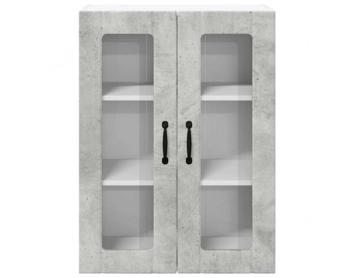 Sonata H Горен кухненски шкаф с рафт Циментено сиво 60 x 31 x 80 см