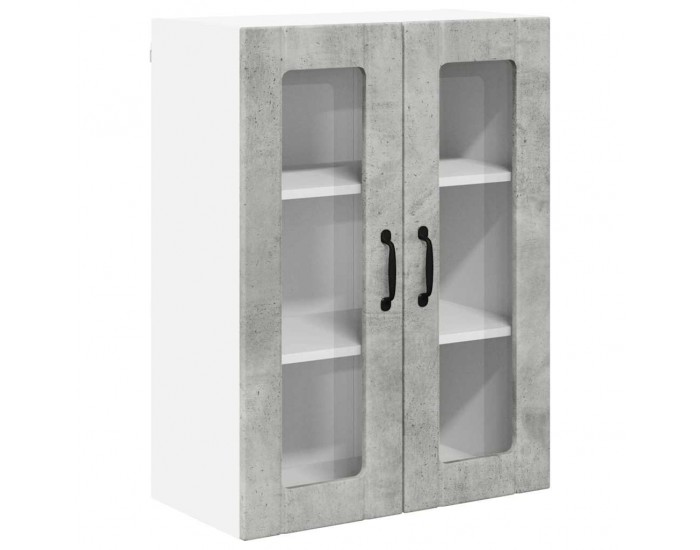 Sonata H Горен кухненски шкаф с рафт Циментено сиво 60 x 31 x 80 см