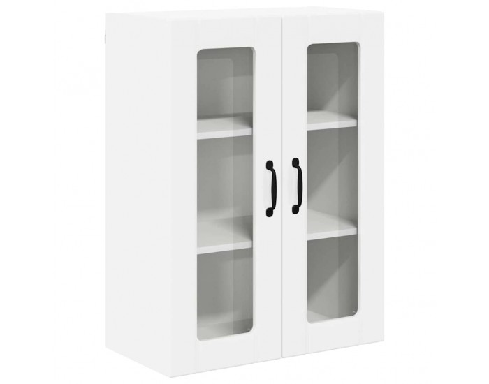 Sonata H Горен кухненски шкаф с рафт Лъскаво бяло 60 x 31 x 80 см