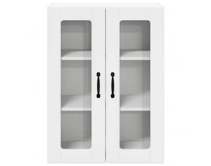 Sonata H Горен кухненски шкаф с рафт Лъскаво бяло 60 x 31 x 80 см