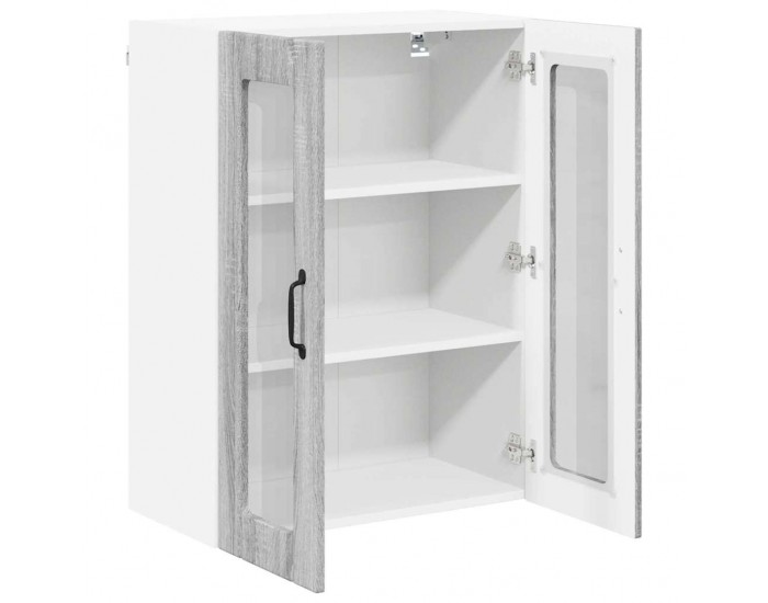 Sonata H Горен кухненски шкаф Сив Сонома 60 x 31 x 80 см Инженерно дърво