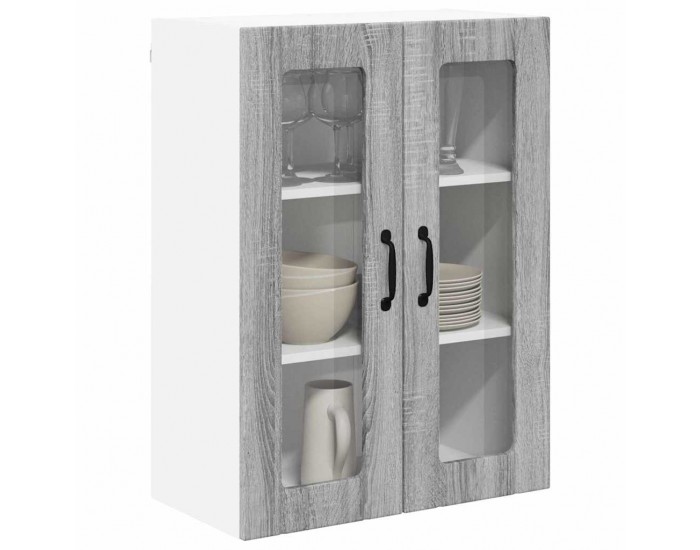 Sonata H Горен кухненски шкаф Сив Сонома 60 x 31 x 80 см Инженерно дърво