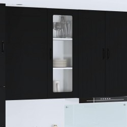 Sonata H Горен кухненски шкаф Черно 40 x 31 x 100 см Инженерно дърво - Модули Sonata