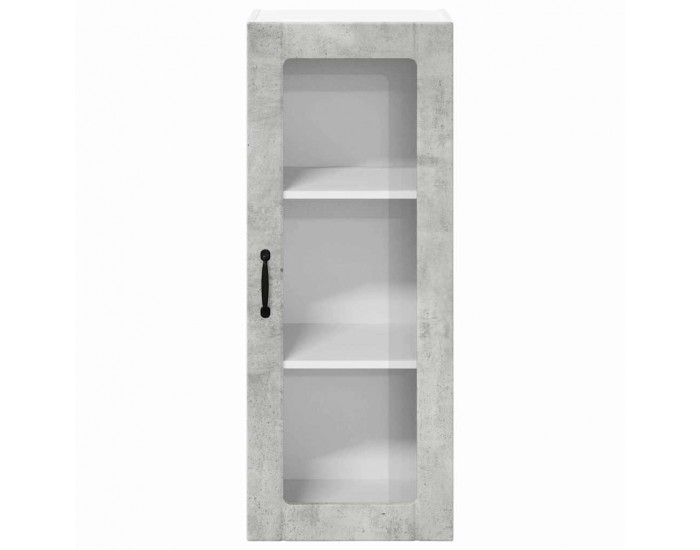 Sonata H Горен кухненски шкаф с рафт Циментено сиво 40 x 31 x 100 см