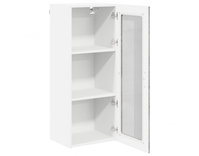 Sonata H Горен кухненски шкаф с рафт Циментено сиво 40 x 31 x 100 см