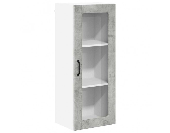 Sonata H Горен кухненски шкаф с рафт Циментено сиво 40 x 31 x 100 см