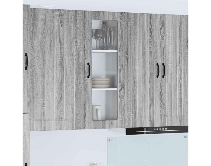 Sonata H Горен кухненски шкаф с рафт Сив Сонома 40 x 31 x 100 см