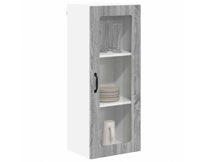 Sonata H Горен кухненски шкаф с рафт Сив Сонома 40 x 31 x 100 см