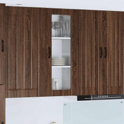 Sonata H Горен кухненски шкаф Кафяв дъб 40 x 31 x 100 см Инженерно дърво - Модули Sonata