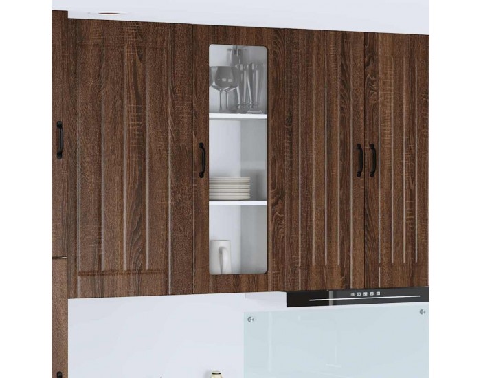 Sonata H Горен кухненски шкаф Кафяв дъб 40 x 31 x 100 см Инженерно дърво