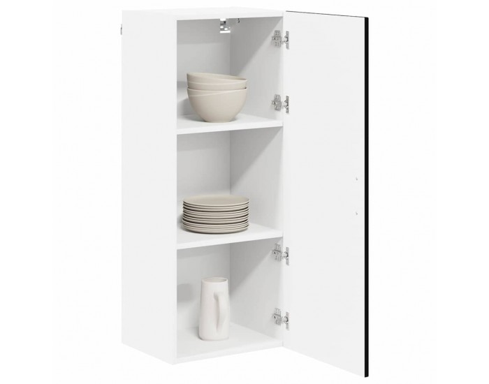 Sonata H Горен кухненски шкаф Черно 40 x 31 x 100 см Инженерно дърво