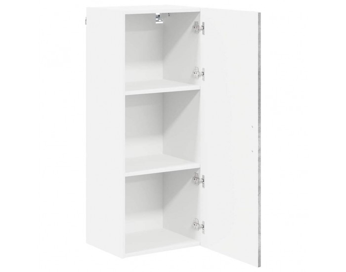 Sonata H Горен кухненски шкаф с рафт Циментено сиво 40 x 31 x 100 см