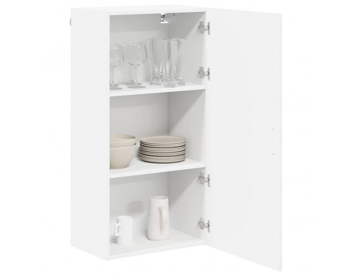 Sonata H Горен кухненски шкаф с рафт Лъскаво бяло 50 x 31 x 100 см