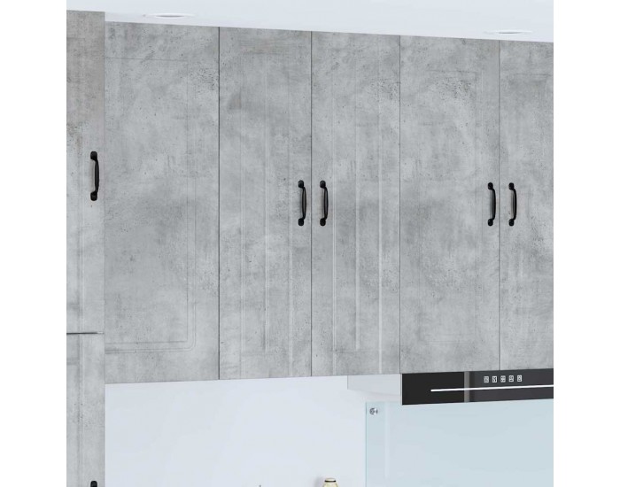 Sonata H Горен кухненски шкаф с рафт Циментено сиво 60 x 31 x 100 см