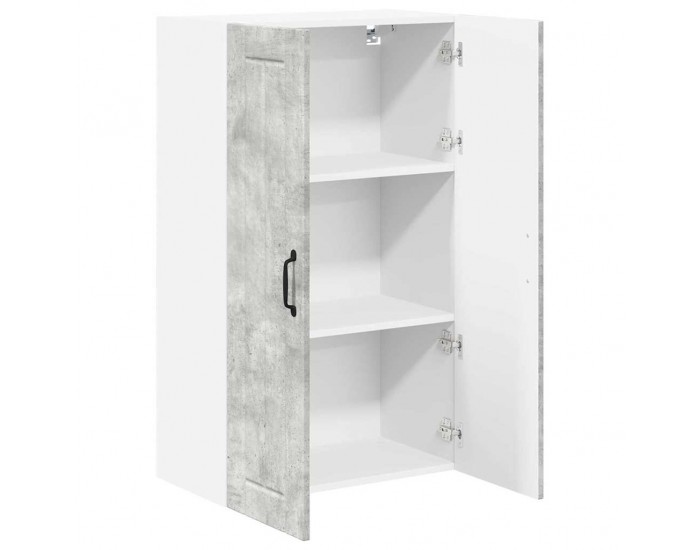 Sonata H Горен кухненски шкаф с рафт Циментено сиво 60 x 31 x 100 см