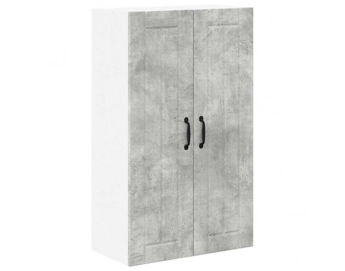 Sonata H Горен кухненски шкаф с рафт Циментено сиво 60 x 31 x 100 см