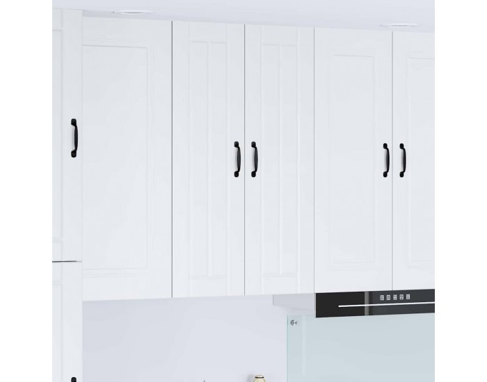 Sonata H Горен кухненски шкаф с рафт Лъскаво бяло 60 x 31 x 100 см