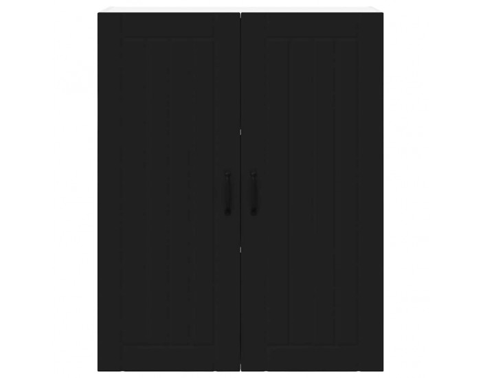 Sonata H Горен кухненски шкаф Черно 80 x 31 x 100 см Инженерно дърво