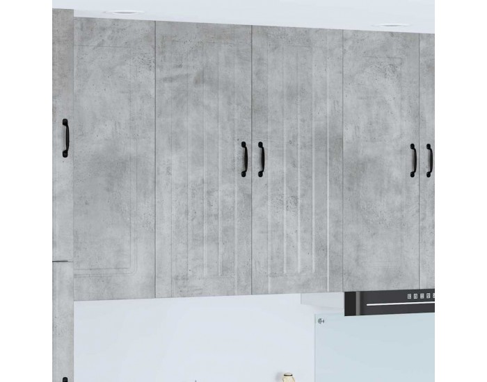 Sonata H Горен кухненски шкаф с рафт Циментено сиво 80 x 31 x 100 см