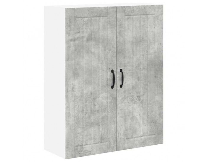 Sonata H Горен кухненски шкаф с рафт Циментено сиво 80 x 31 x 100 см