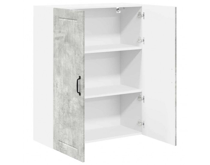 Sonata H Горен кухненски шкаф с рафт Циментено сиво 80 x 31 x 100 см