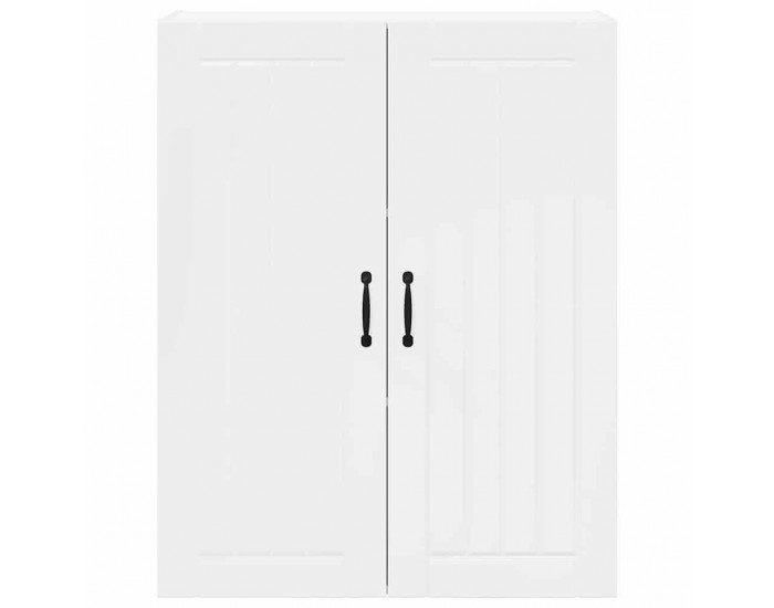 Sonata H Горен кухненски шкаф с рафт Лъскаво бяло 80 x 31 x 100 см